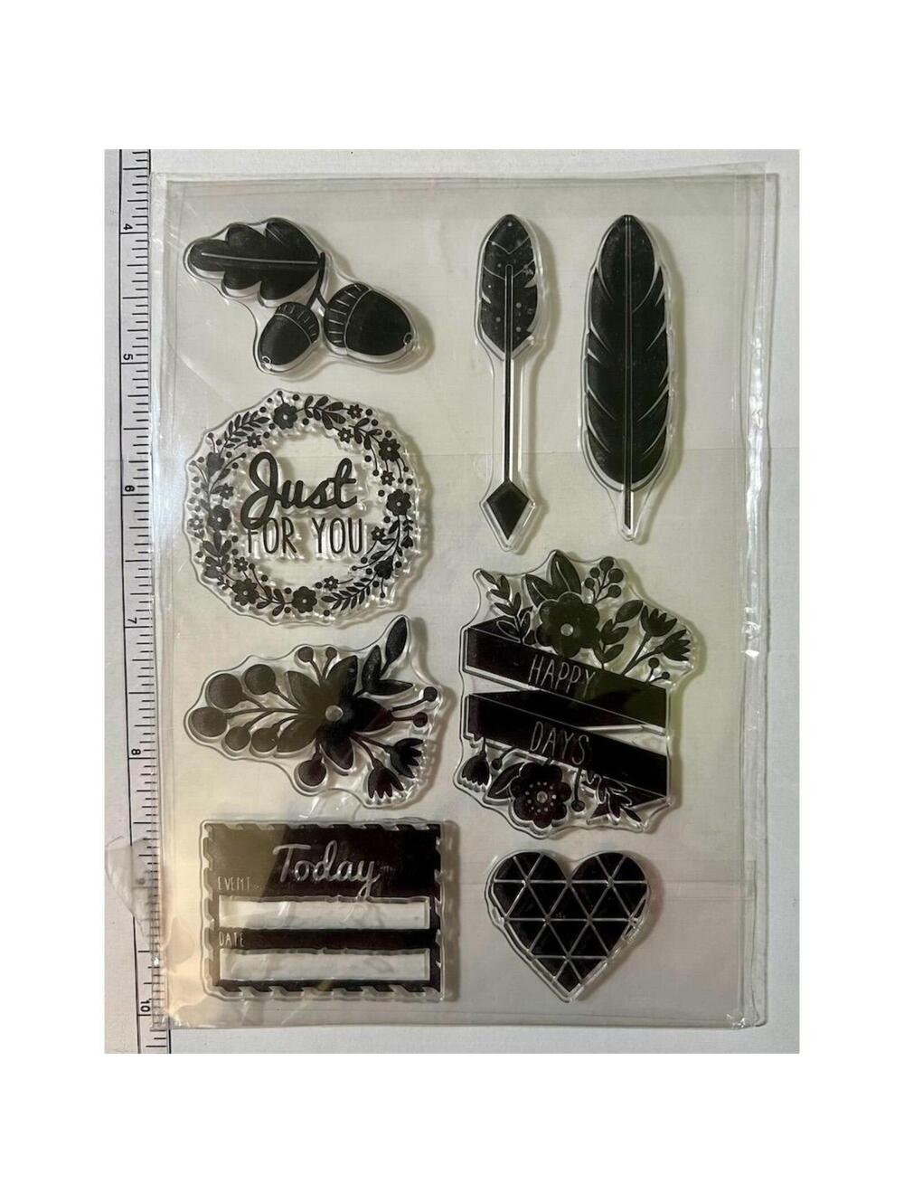 Spellbinders Nature Floral Clear Stamp Set 7pc Card Making Scrapbooking